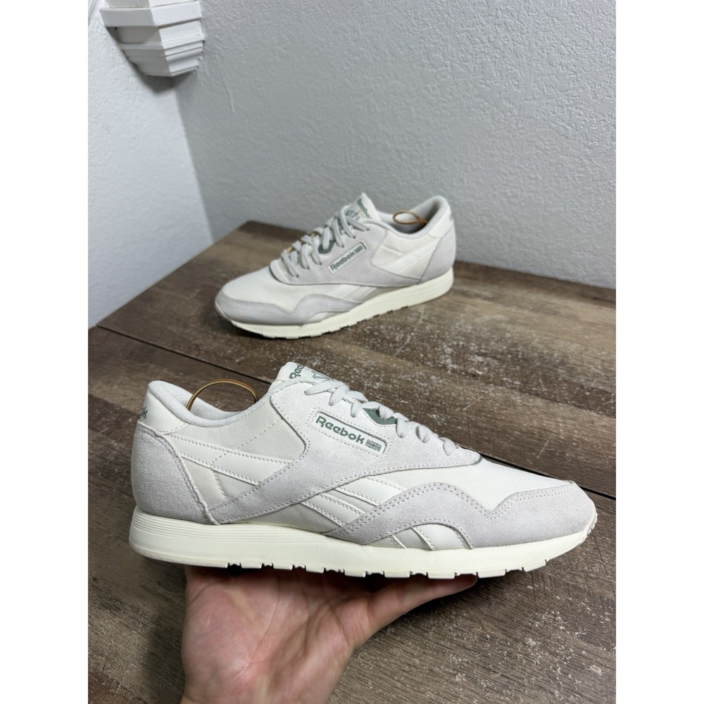 Reebok Classic Nylon Morning Fog Green Chalk FY7524 Men's Size 10.5 Sneakers